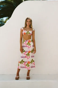 Sets | SABO Aaliyah Midi Skirt-Tropical