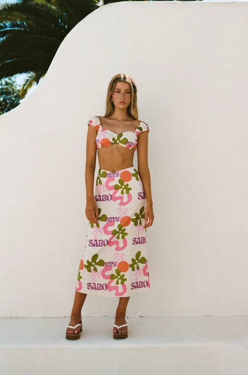 Sets | SABO Aaliyah Midi Skirt-Tropical