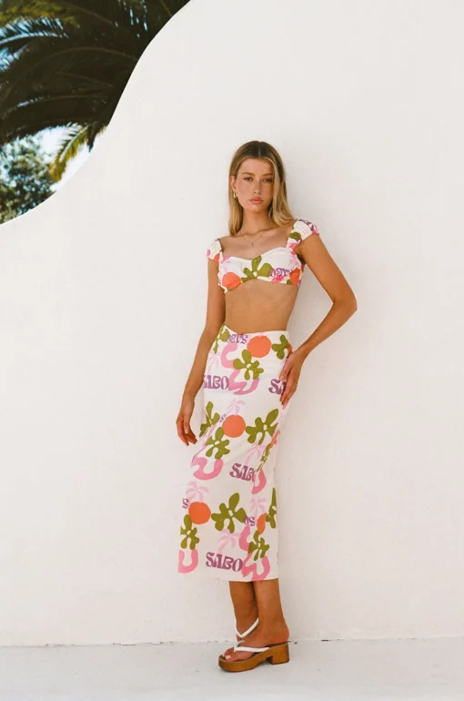 Sets | SABO Aaliyah Midi Skirt-Tropical