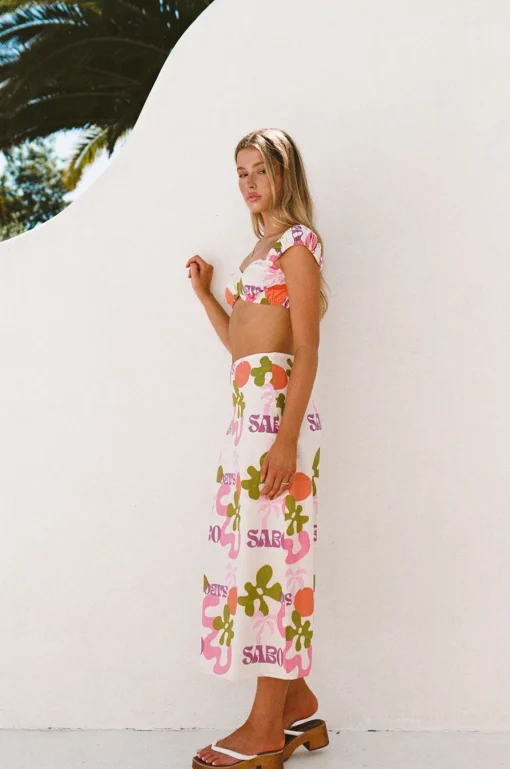 Sets | SABO Aaliyah Midi Skirt-Tropical