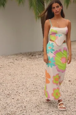 Sets | SABO Bretta Midi Skirt-Bubblegum