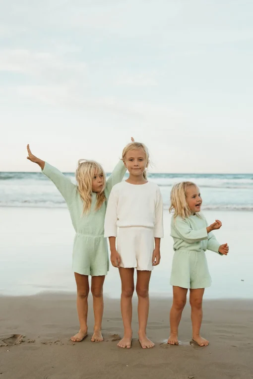 Mini | SABO Charli Mini Knit Playsuit-Mint