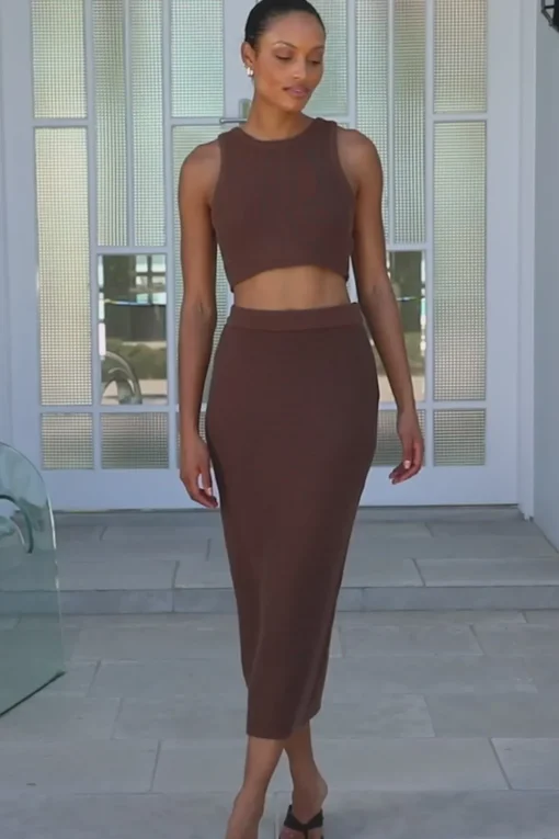 Sets | SABO Heather Top-Mahogany