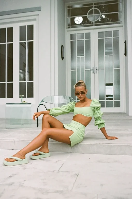 Sets | SABO Jade Top-Green