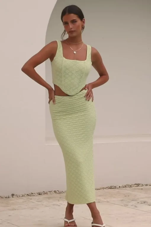 Sets | SABO Jhoselle Midi Skirt-Green
