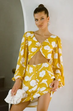 Dresses | SABO Lista Dress-Yellow Paraiso