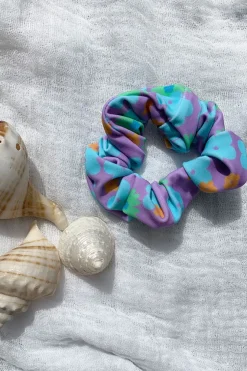 Swimwear | SABO Retro Floral Scrunchie-Purple