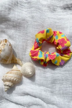 Swimwear | SABO Retro Floral Scrunchie-Yellow