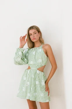 Dresses | SABO Ronnie One Shoulder Dress-Gingham