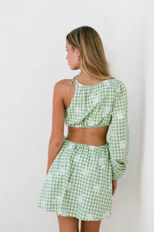 Dresses | SABO Ronnie One Shoulder Dress-Gingham