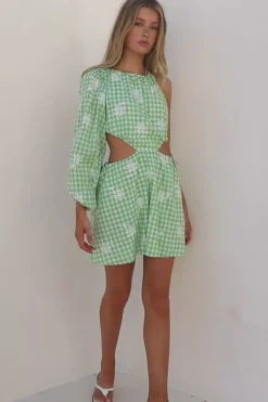 Dresses | SABO Ronnie One Shoulder Dress-Gingham