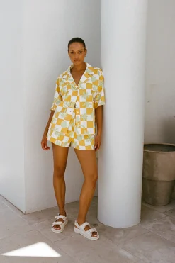 Sets | SABO Seona Top- Checkerboard