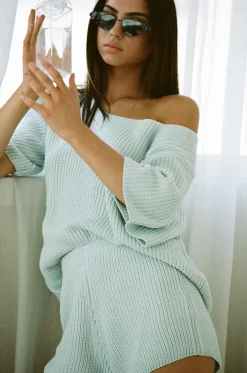 Sets | SABO Sevina Knit Shorts-Blue