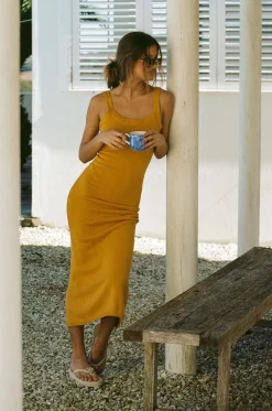 Dresses | SABO Vallie Midi Dress-Honey