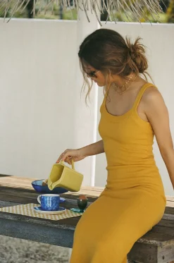 Dresses | SABO Vallie Midi Dress-Honey