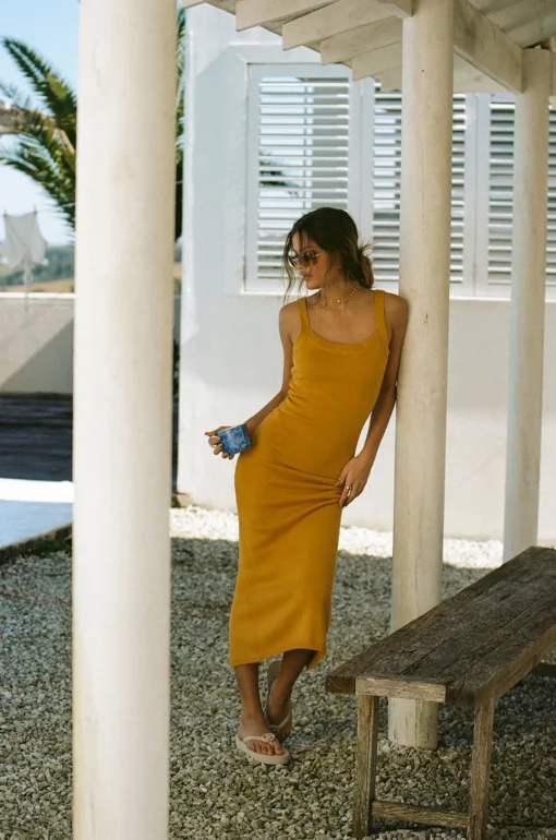 Dresses | SABO Vallie Midi Dress-Honey